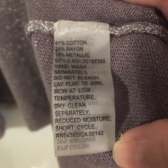 Peter Nygard Sharkbite Sweater with Silver Thread - Picture 6 of 6